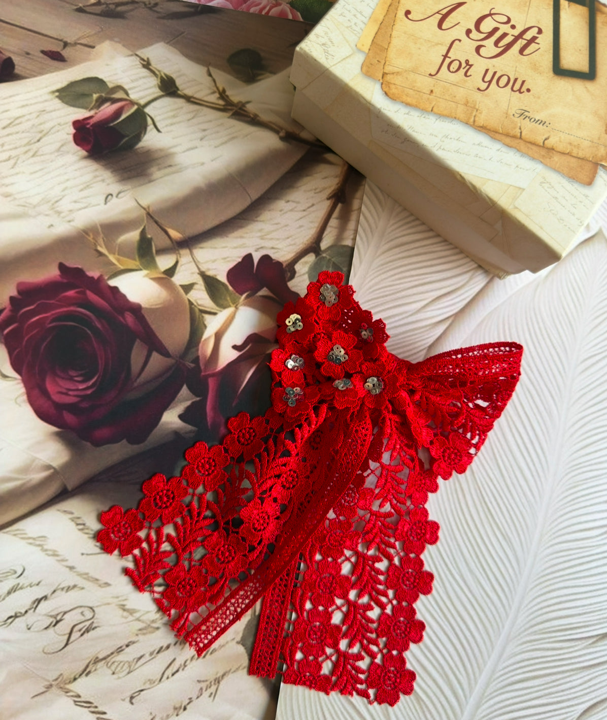 Ruby Bling Love Bow