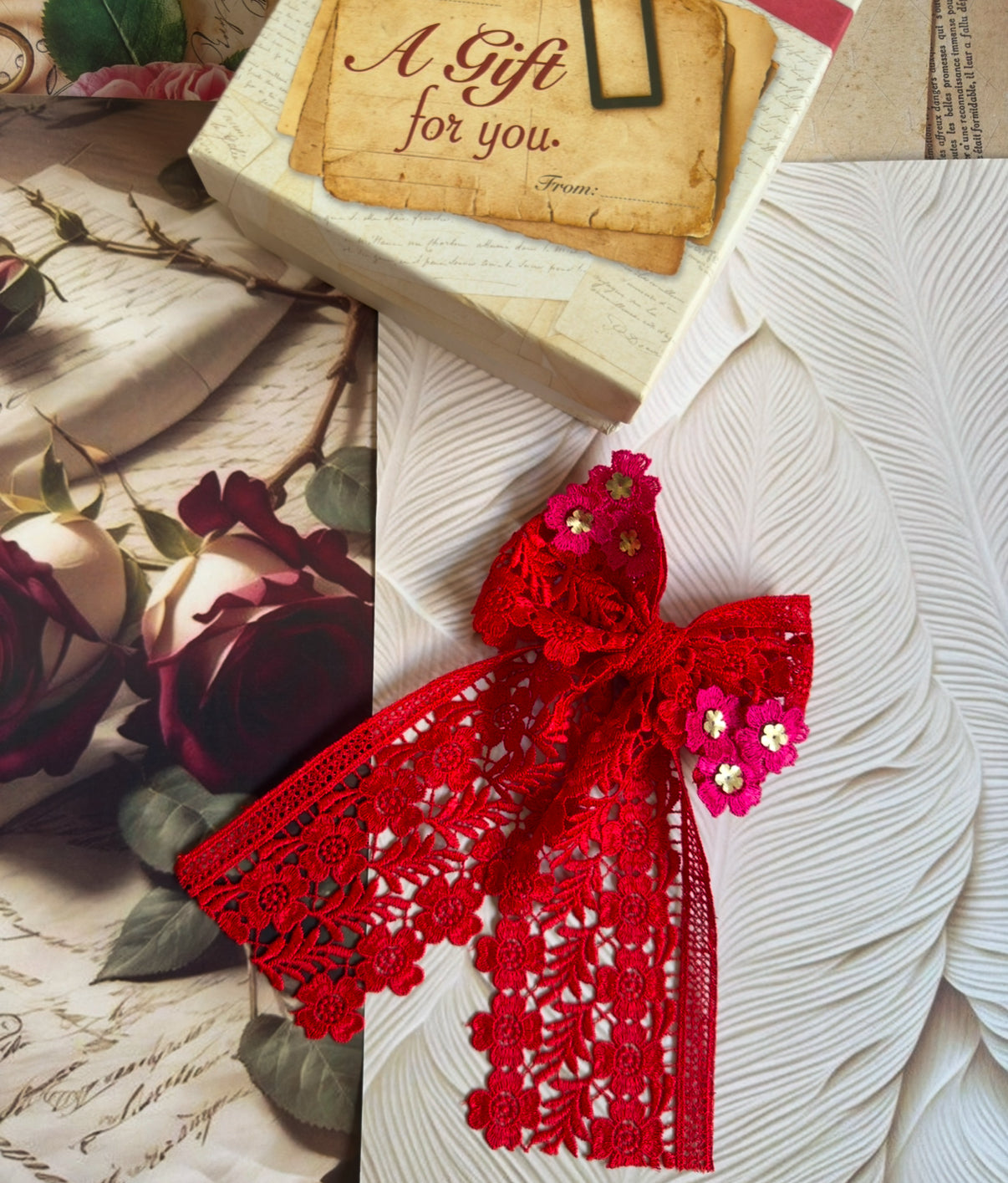 Ruby Pink Love Bow