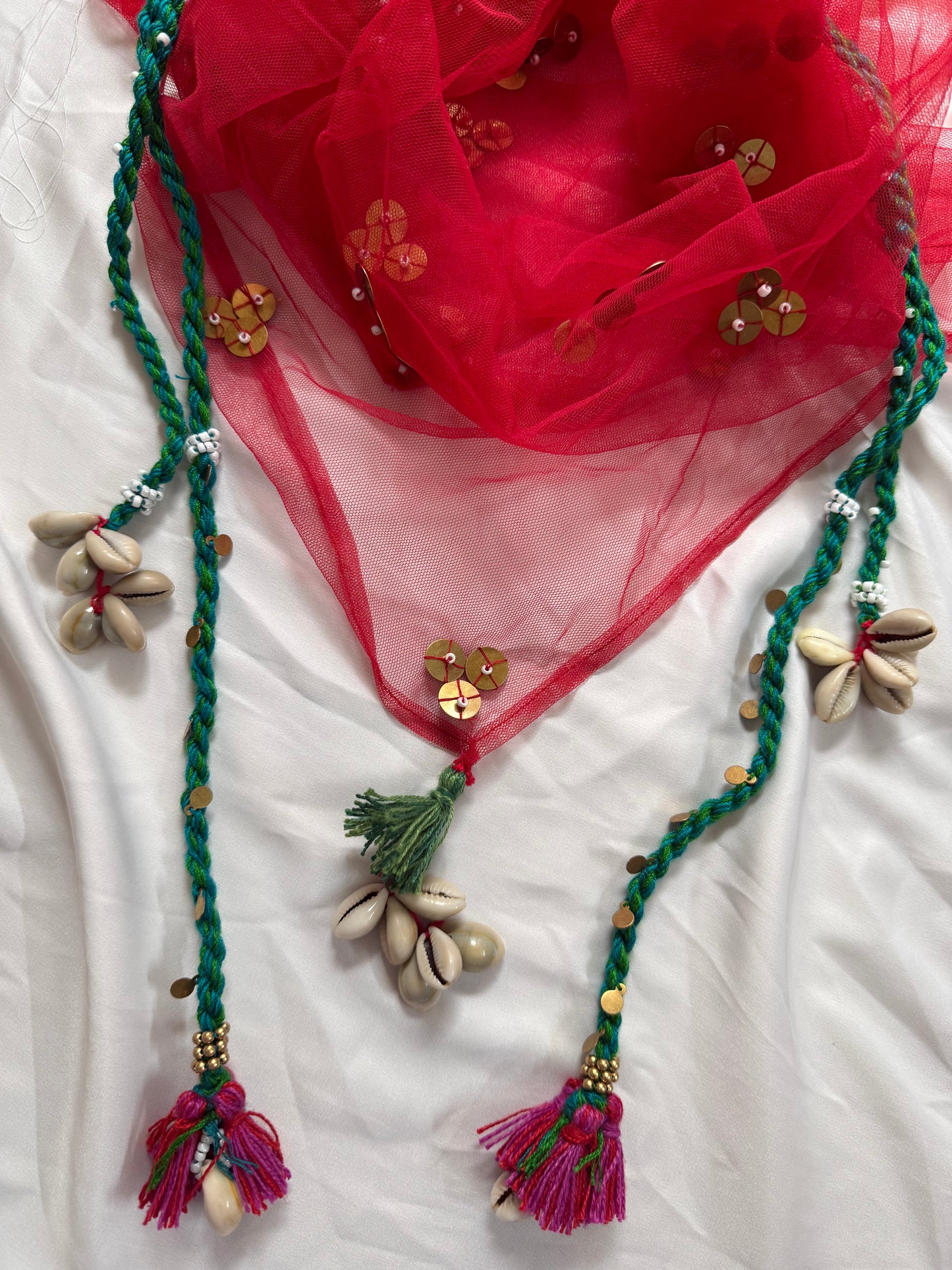 Cherry Gleam Hair Scarf
