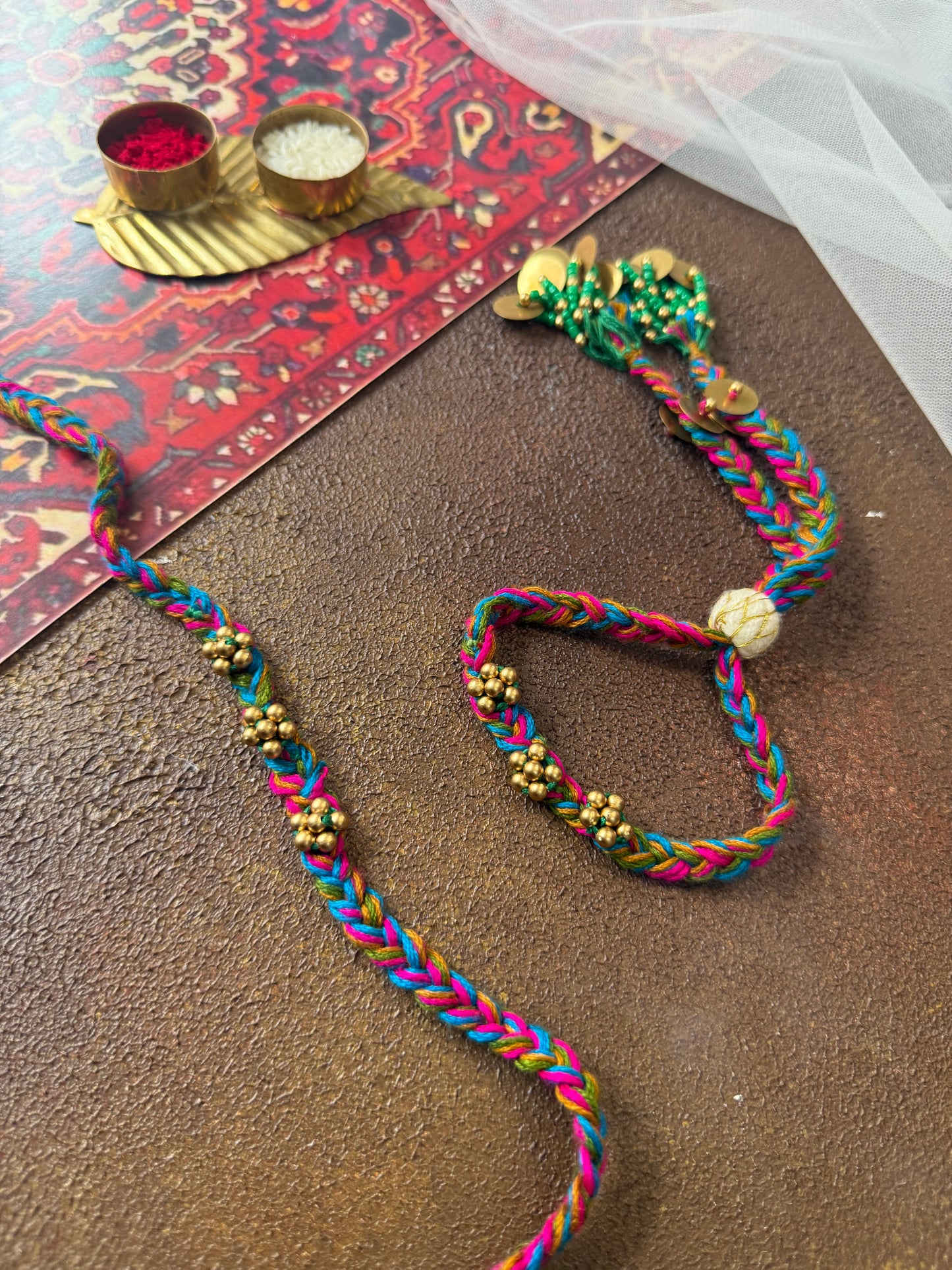 Multi Glow Couple Rakhi