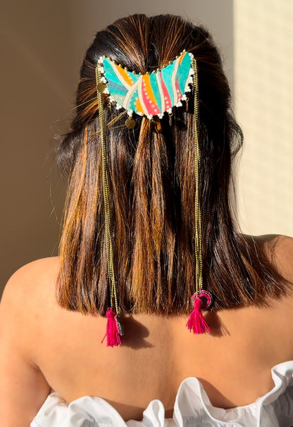 Turquoise Glow Hair Brooch