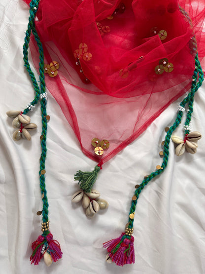 Cherry Gleam Hair Scarf