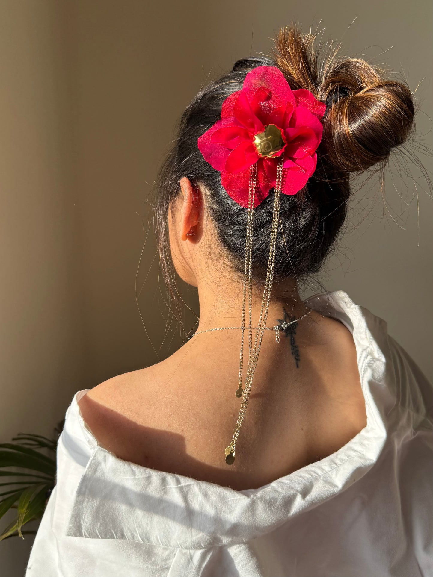 Pink Petal Bling Hair Clip