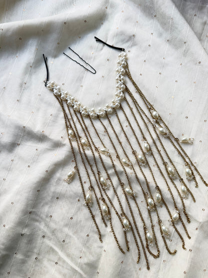 Pearl Tiara Hair Brooch