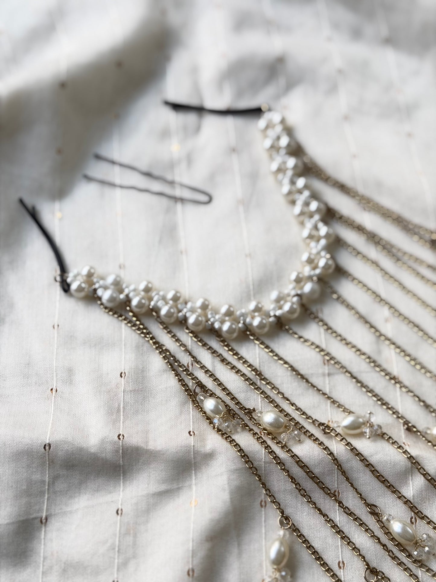 Pearl Tiara Hair Brooch