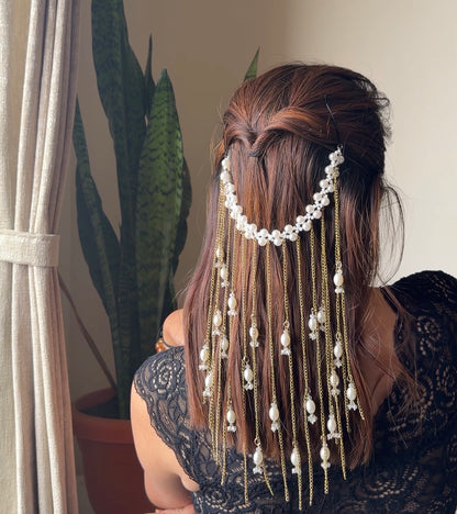 Pearl Tiara Hair Brooch