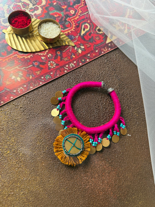 Pink Coin Bhabhi Rakhi